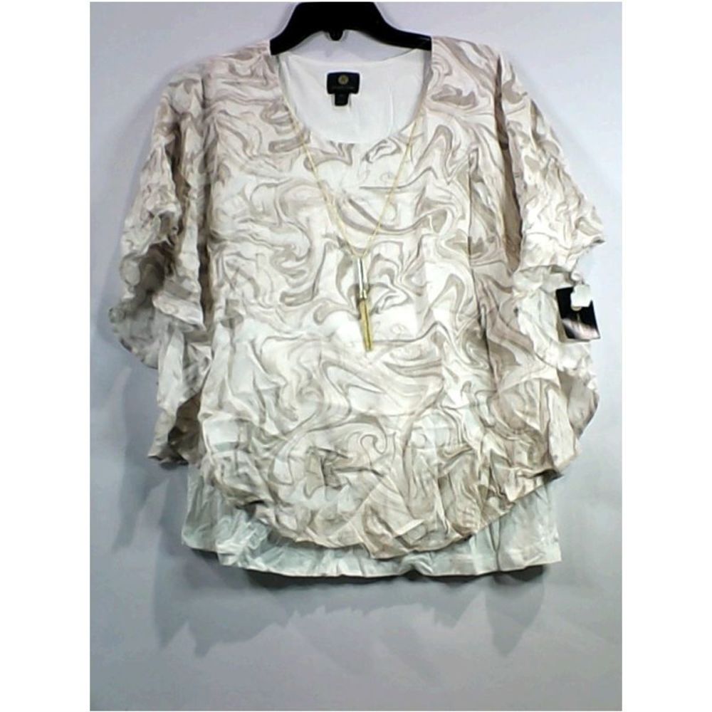 Jm Collection Womens FZ04 Regular Pull On Blouse, MultiColor, Size X-Large